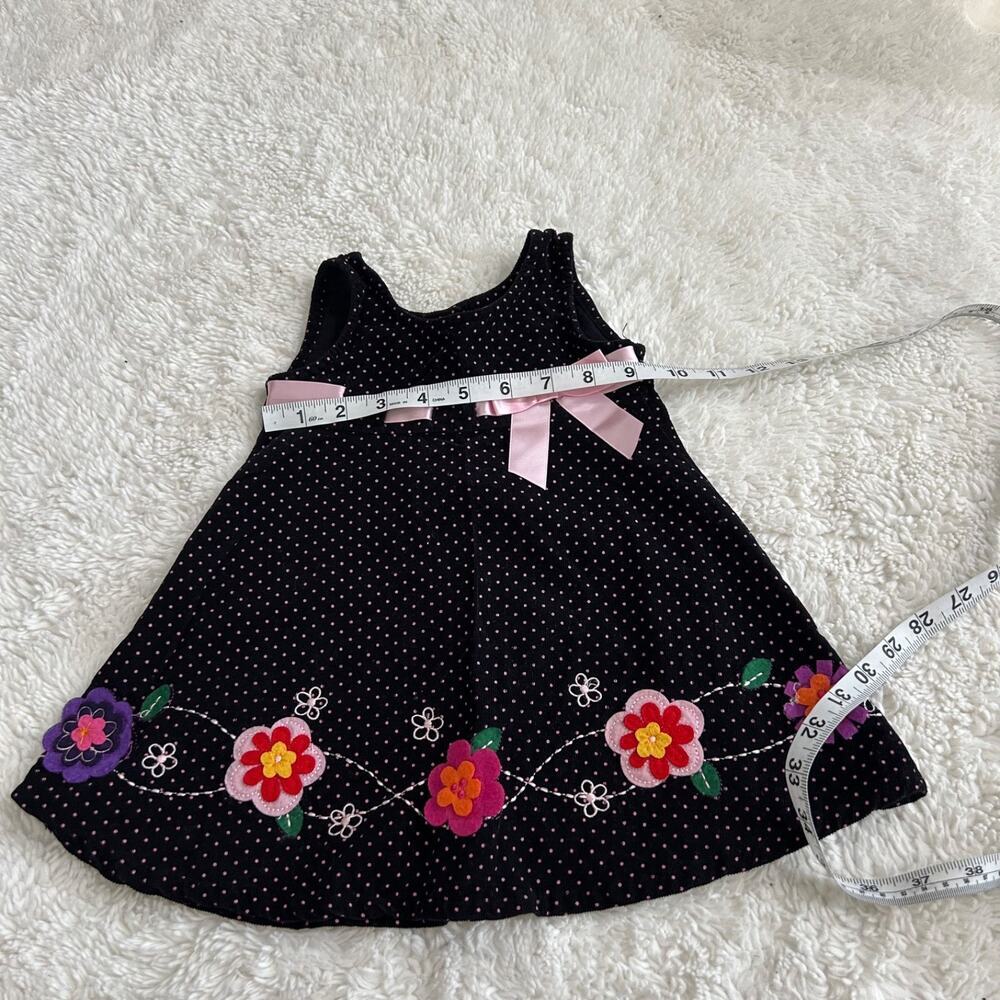 Blueberi Boulevard Sleeveless Corduroy Dress Floral SZ 12M Grandma Fun Soft Girl - Picture 4 of 5